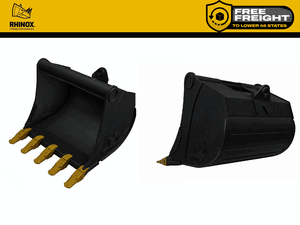 RHINOX Tag / CP / Wain Roy Quick Hitch Dirt Buckets for 14000 to 18000 Lbs. Machines (1.75" T-pin)