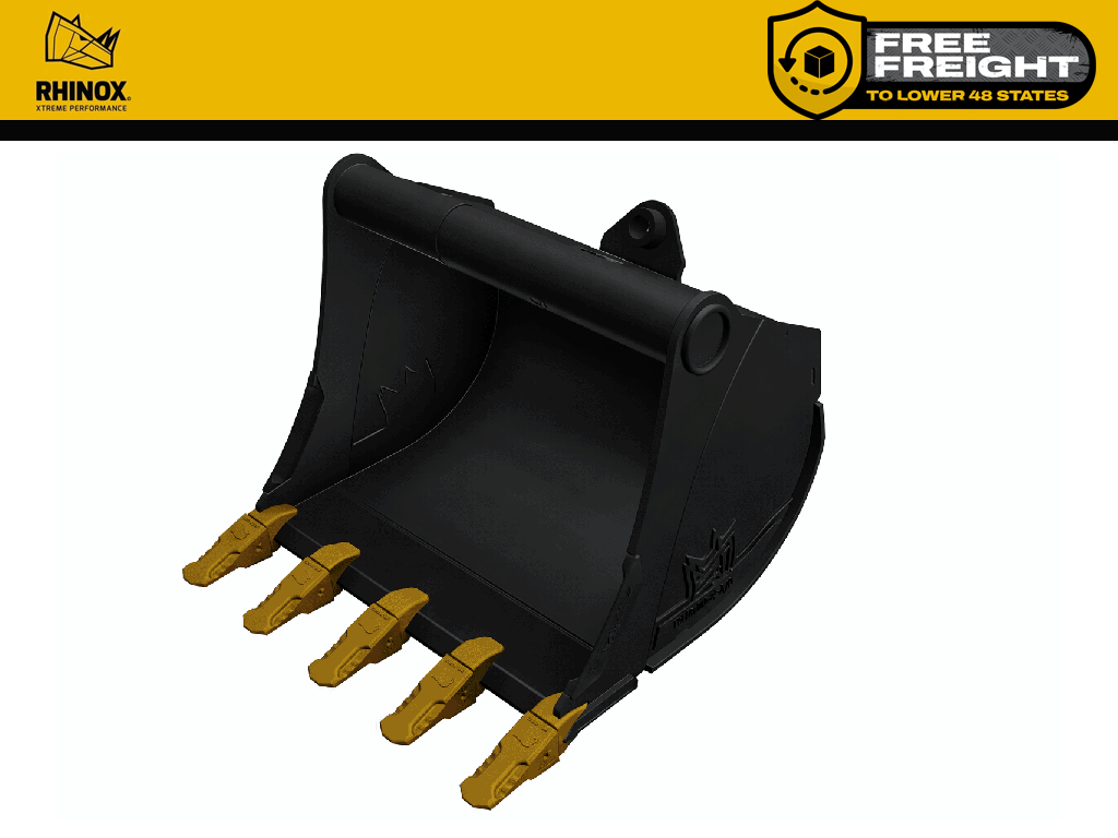 RHINOX Tag / CP / Wain Roy Quick Hitch Dirt Buckets for 14000 to 18000 Lbs. Machines (1.75" T-pin)