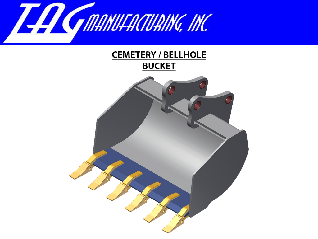 Cucharones TAG Bellhole para 12000 - 14000 lbs. Excavadoras con acoplador de cuña