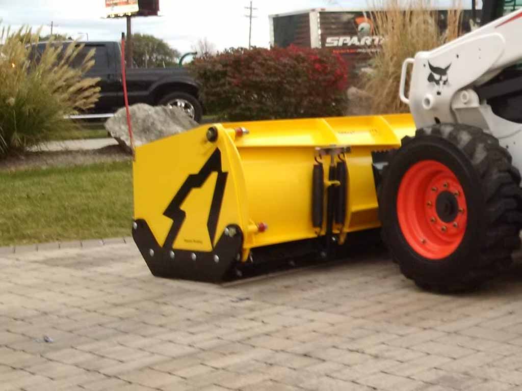 SNOW WOLF Ultra Pusher TE and TE/XT snow push with trip edge for Skid steers