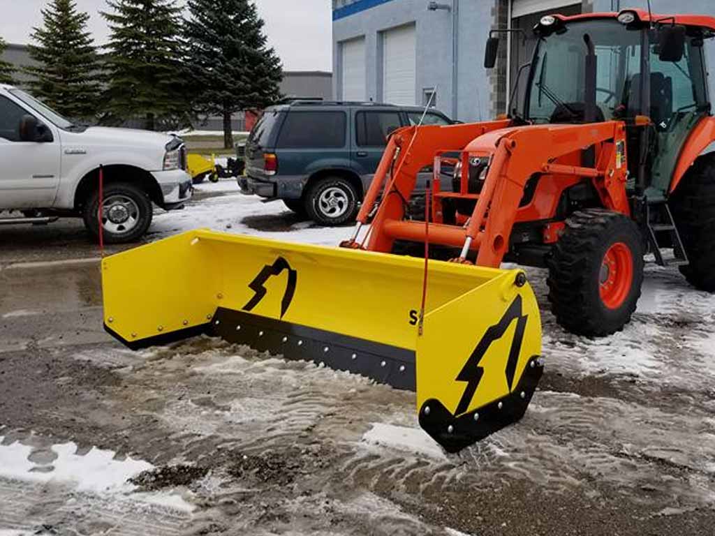 SNOW WOLF Ultra Pusher TE and TE/XT snow push with trip edge for Skid steers