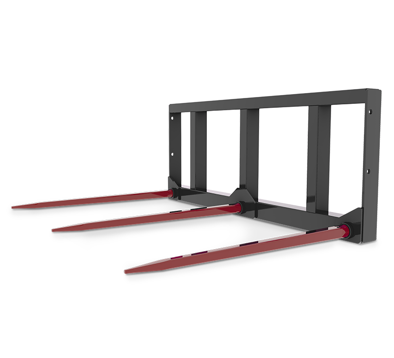 HLA Three Prong Bale Spear for Skid Steer