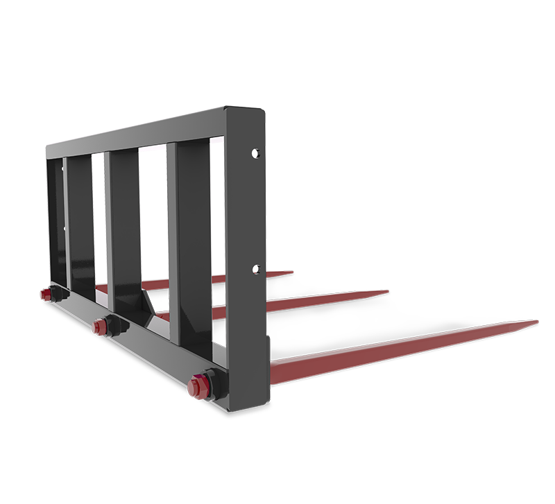 HLA Three Prong Bale Spear for Skid Steer