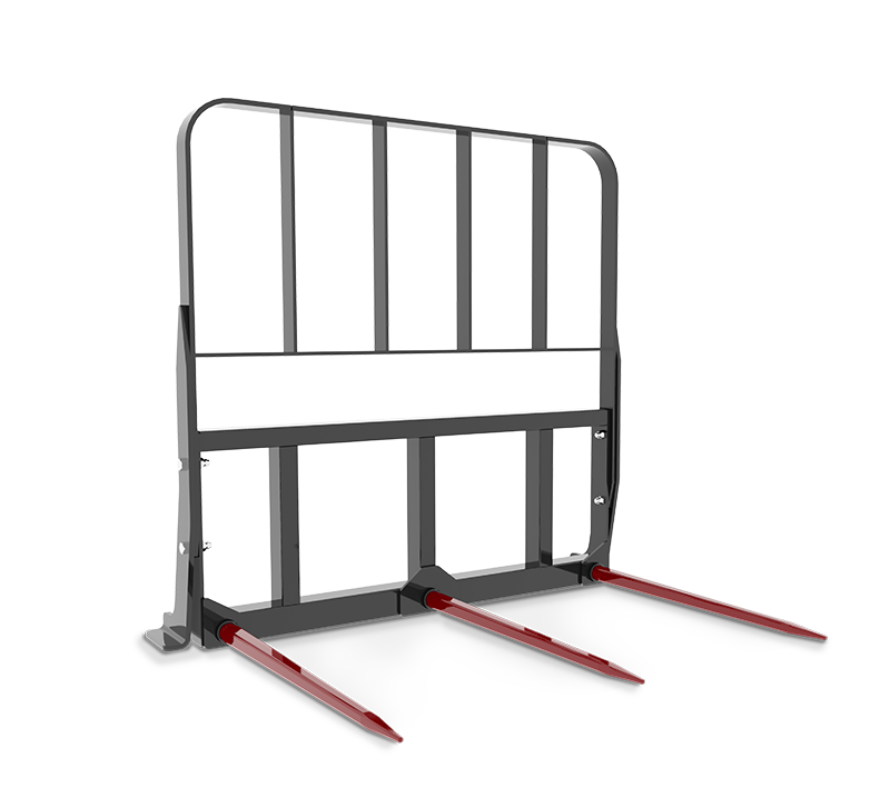 HLA Three Prong Bale Spear with Guard for Skid Steer