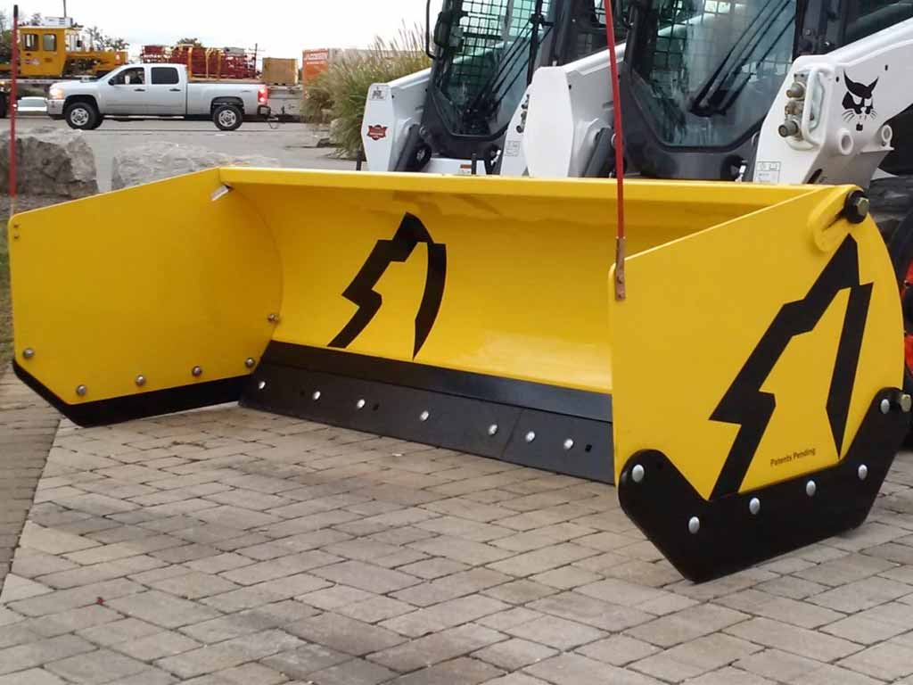 SNOW WOLF Ultra Pusher TE and TE/XT snow push with trip edge for Skid steers