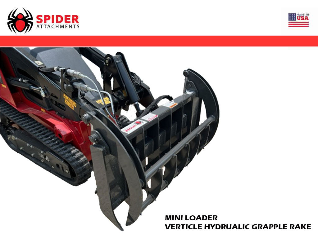 SPIDER Grapple Rake for mini loader