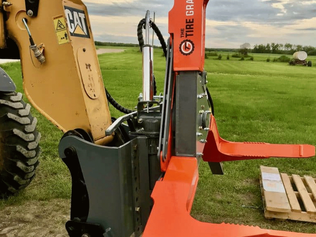 TireGrabber Hydraulic Tire Handler | Heavy Equipment Tire Grabber