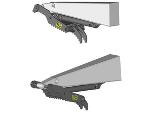 WERK-BRAU Main Pin hydraulic thumb for excavators 14,000 - 16,000 lbs. (mini 4)
