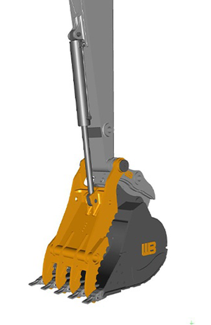 WERK-BRAU Main Pin hydraulic thumb for excavators 42,000 - 50,000 lbs. (20MT)