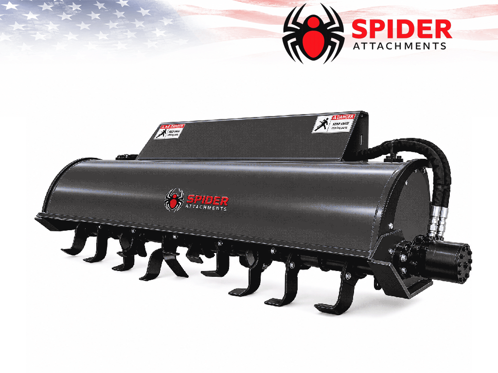 SPIDER ATTACHMENTS tiller for skid steer loader