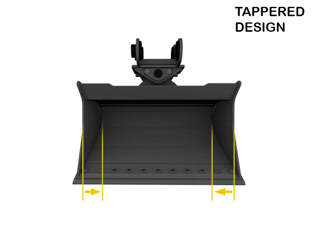 AMI Cucharón hidráulico de limpieza de zanjas basculante de alta capacidad para excavadora de 24000 a 33000 lbs.