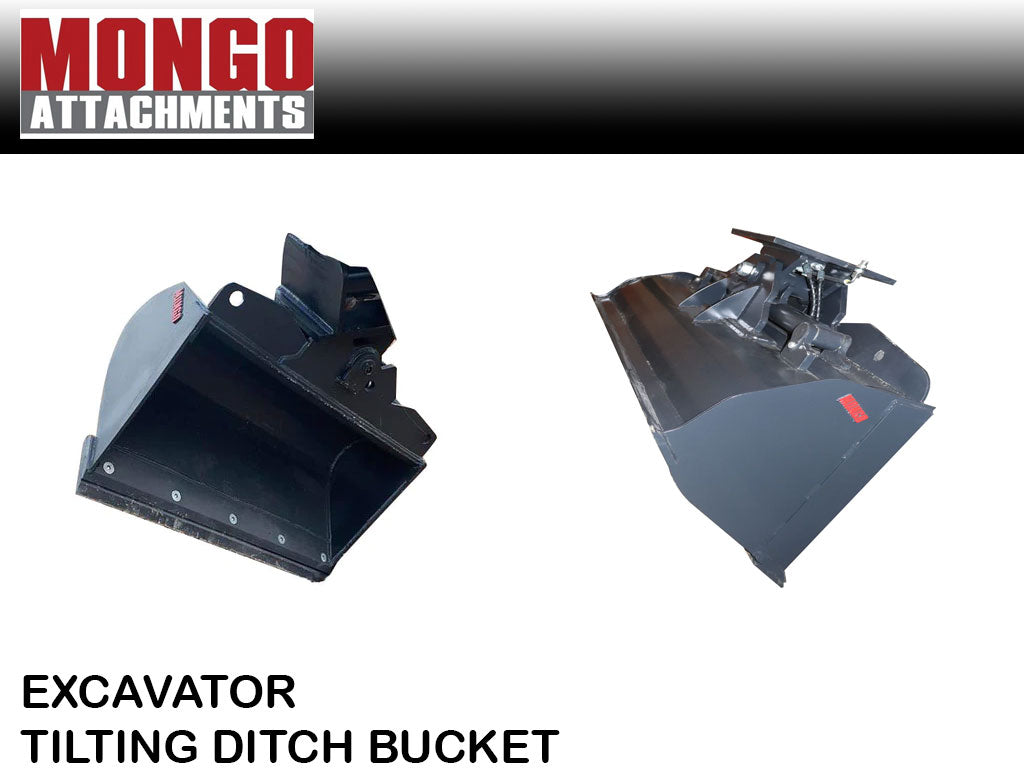 MONGO excavator tilt buckets, 18000 - 33000 lbs. machines