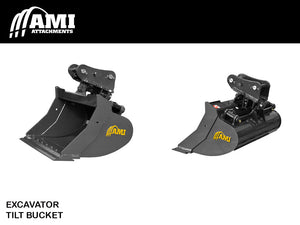 AMI Hydraulic tilt ditch cleaning bucket for excavator 24000 to 33000 lbs.