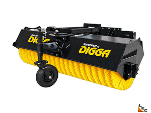 Digga Backhoe Loader Angle Broom – Hydraulic Sweeper Attachment