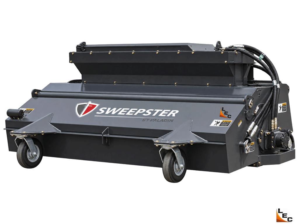Paladin / Sweepster VCS Utility Tractor and  Loader Collector Sweeper with Waterless Dust Abatement