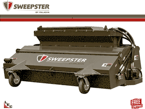Paladin / Sweepster VCS Utility Tractor and  Loader Collector Sweeper with Waterless Dust Abatement