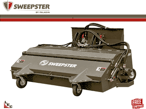 Paladin / Sweepster CS Utility Tractor and Backhoe Loader Collector Sweeper