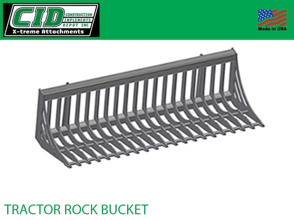 Half Bucket Rocker Rock Buckets for Tractors | Debris Handling Attachments | LEC