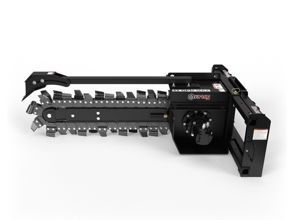 VIRNIG V60 trencher for skid steer