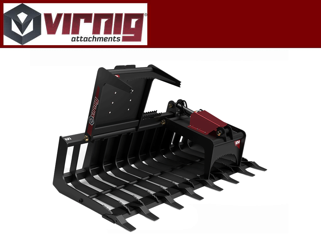 Virnig skeleton tooth grapple for skid steer loader