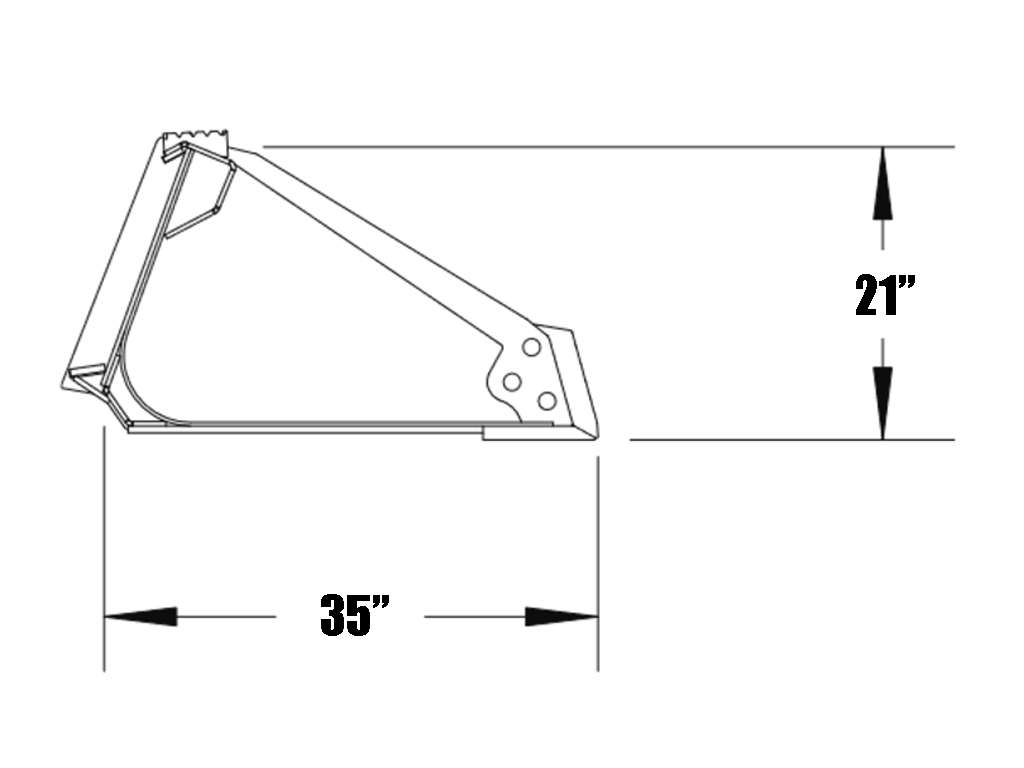 Spider Attachments Severe Duty Compact Track Loader and Skid Steer Bucket