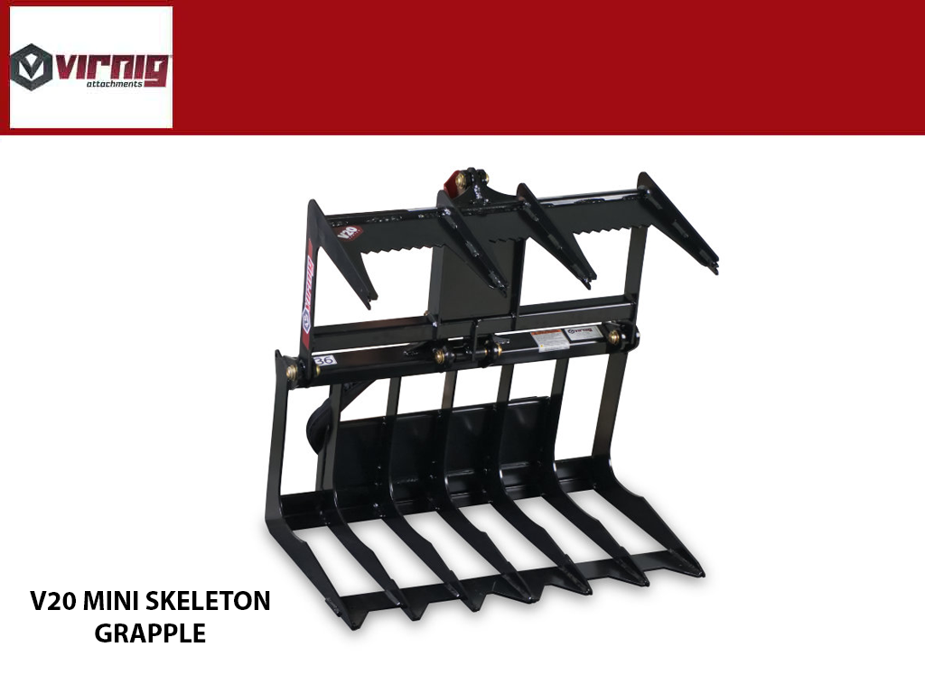 Garra esquelética para minicargadora Virnig v20