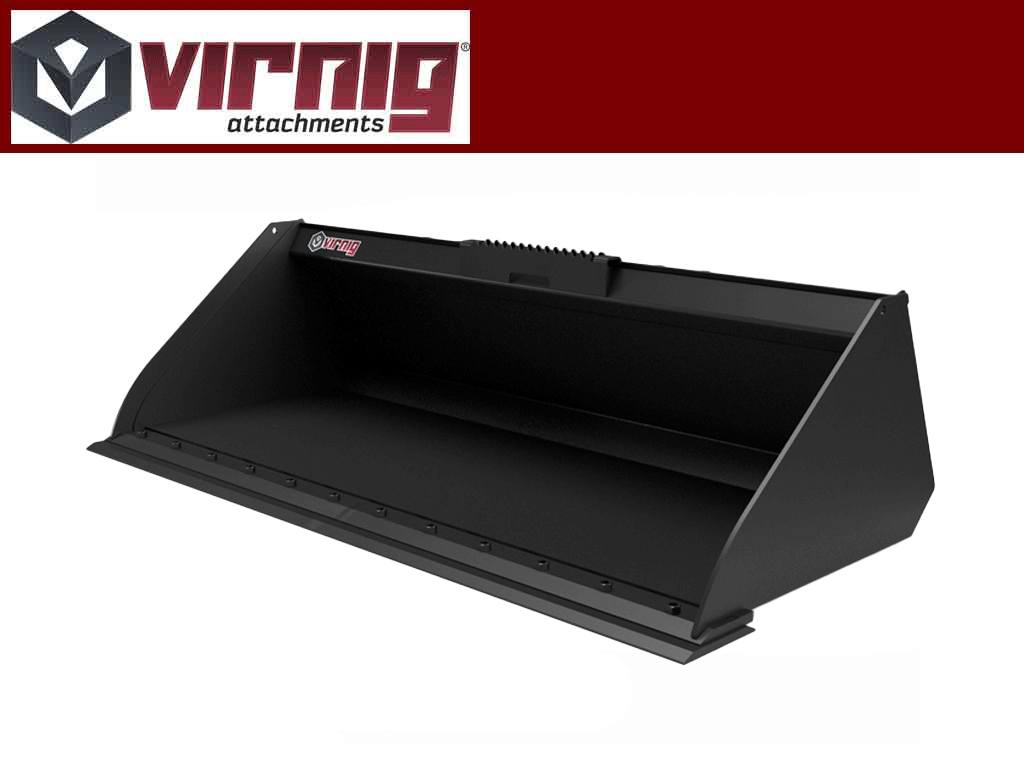 Virnig V40 Low Profile smooth edge and tooth Dirt Buckets for skid steer loaders
