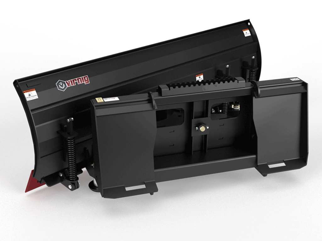 Virnig V40 Angle Snow Blade for machines with universal skid steer mount