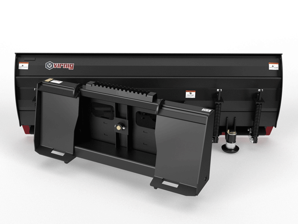 Virnig V40 Angle Snow Blade for machines with universal skid steer mount