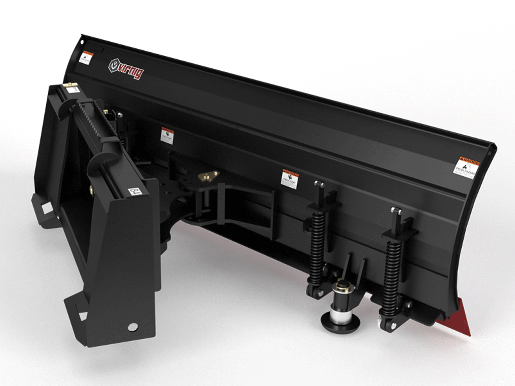 Virnig V40 Angle Snow Blade for machines with universal skid steer mount