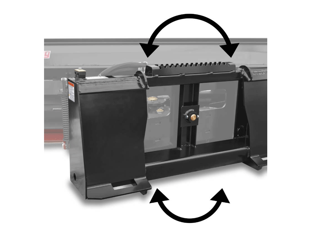 Virnig V40 Angle Snow Blade for machines with universal skid steer mount