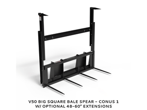 VIRNIG Bale Spears for skid steer loaders
