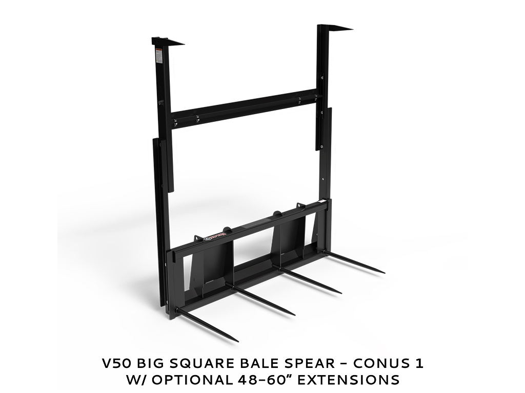 VIRNIG Bale Spears for skid steer loaders