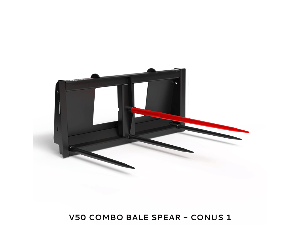 VIRNIG Bale Spears for skid steer loaders