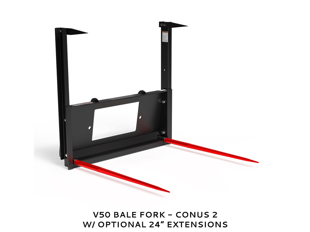 VIRNIG Bale Spears for skid steer loaders