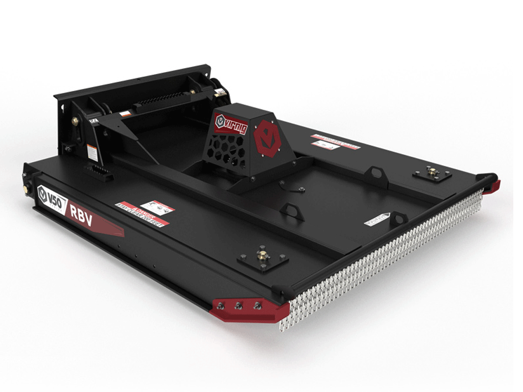 Virnig V50 Rotary Brush Cutter with Floating Deck for skid steers
