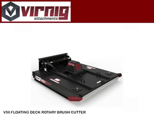 Virnig V50 Rotary Brush Cutter  with Floating Deck for Standard Flow skid steers
