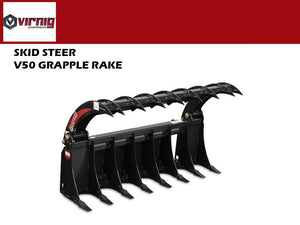 Virnig V50 Root Rake Grapple for skid steer