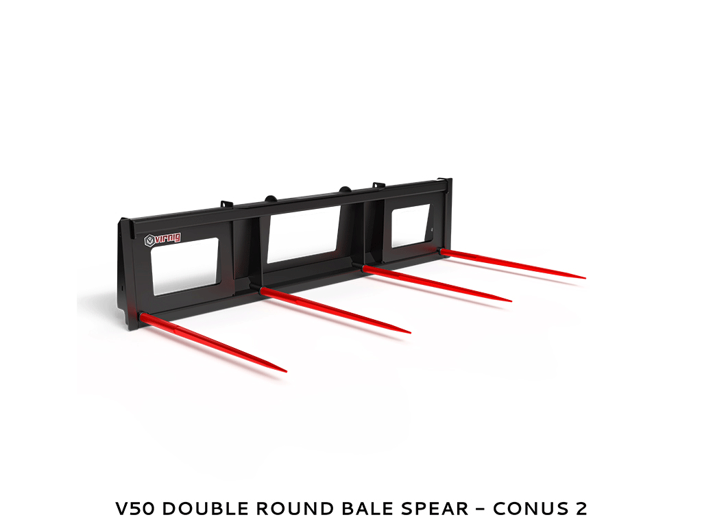 VIRNIG Bale Spears for skid steer loaders