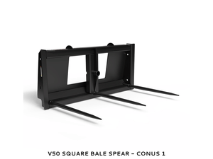VIRNIG Bale Spears for skid steer loaders