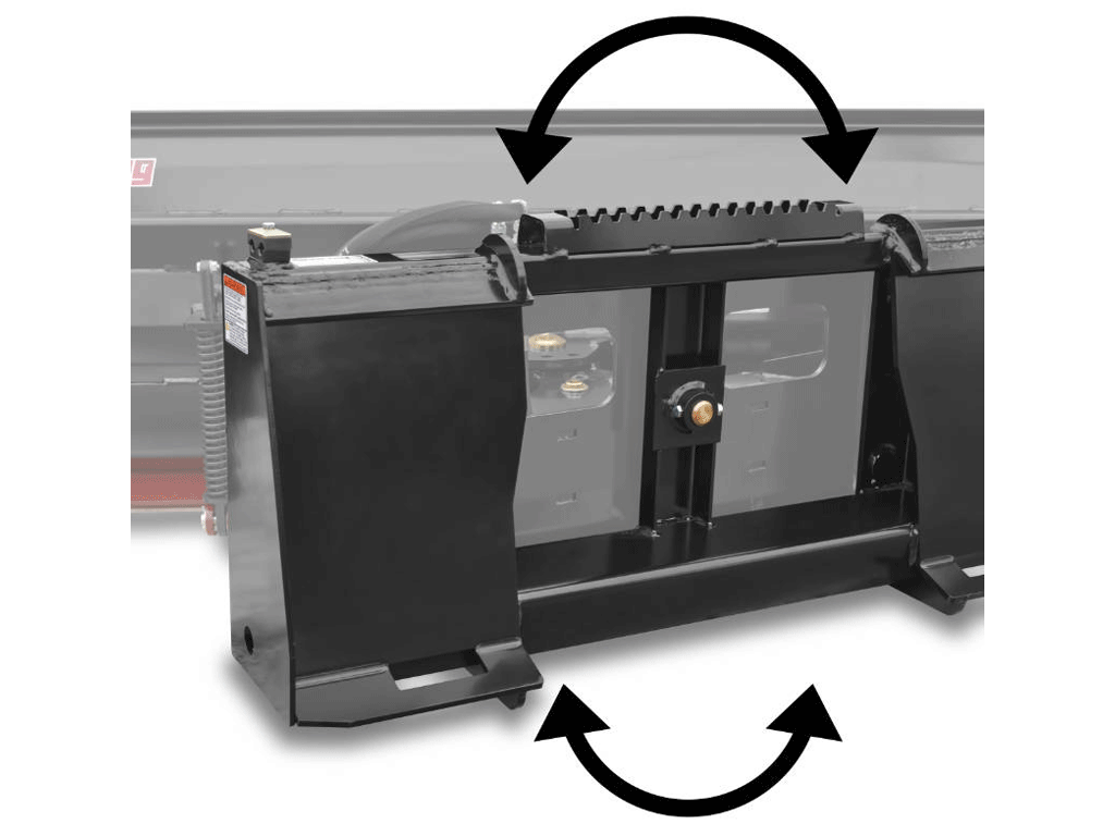 Virnig V50 Angle Snow Blade for machines with universal skid steer mount