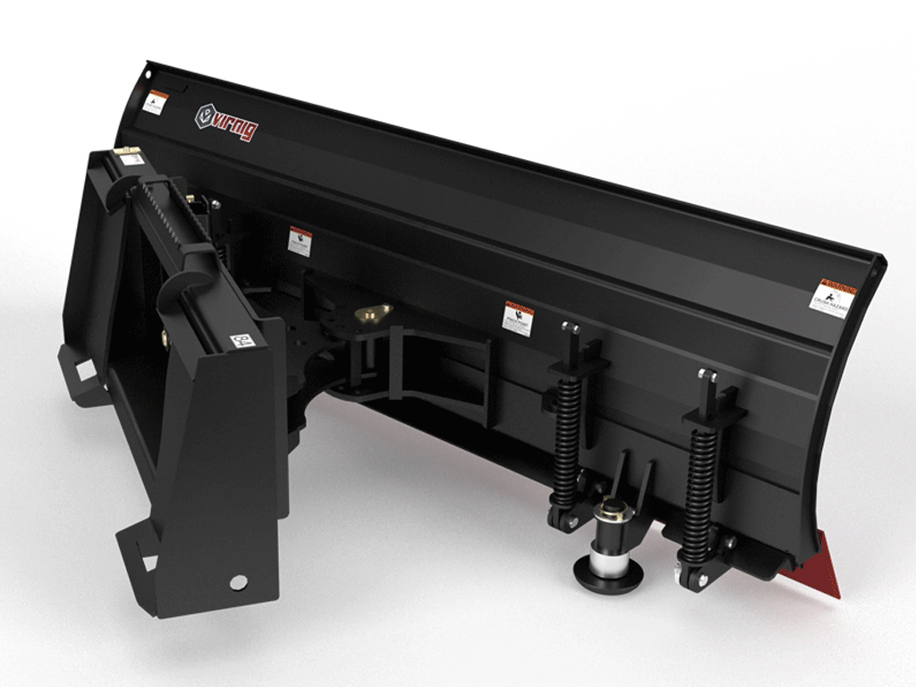 Virnig V50 Angle Snow Blade for machines with universal skid steer mount