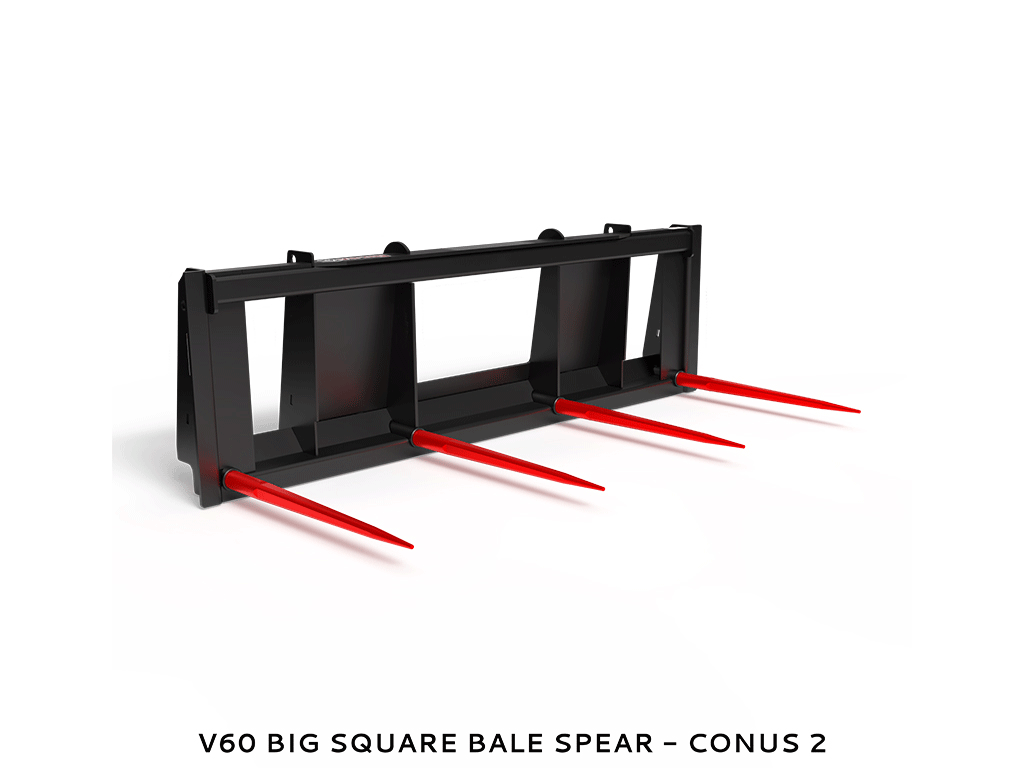 VIRNIG Bale Spears for skid steer loaders