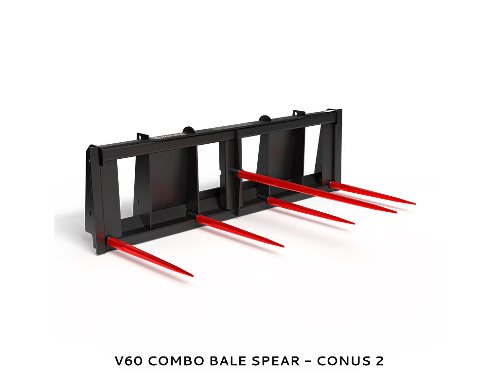 VIRNIG Bale Spears for skid steer loaders