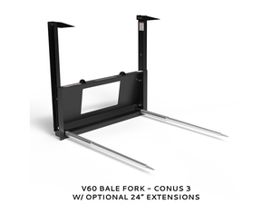 VIRNIG Bale Spears for skid steer loaders