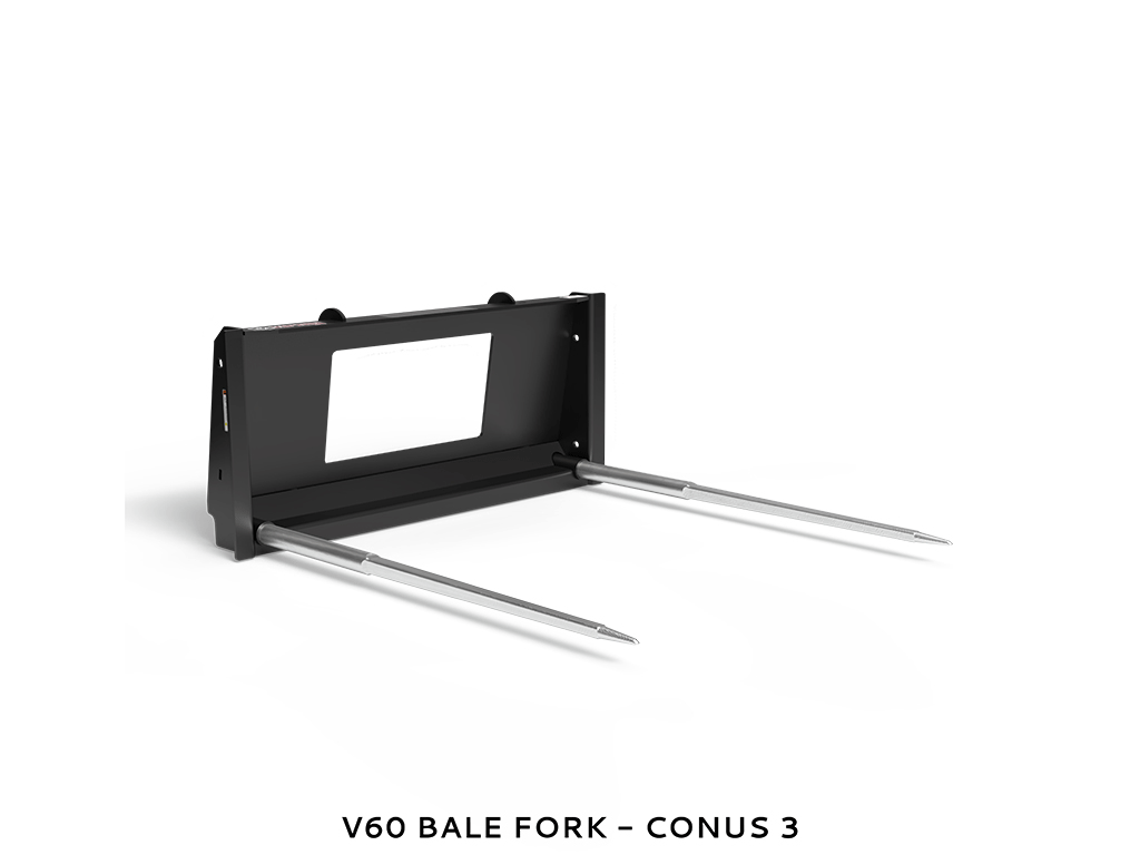 VIRNIG Bale Spears for skid steer loaders