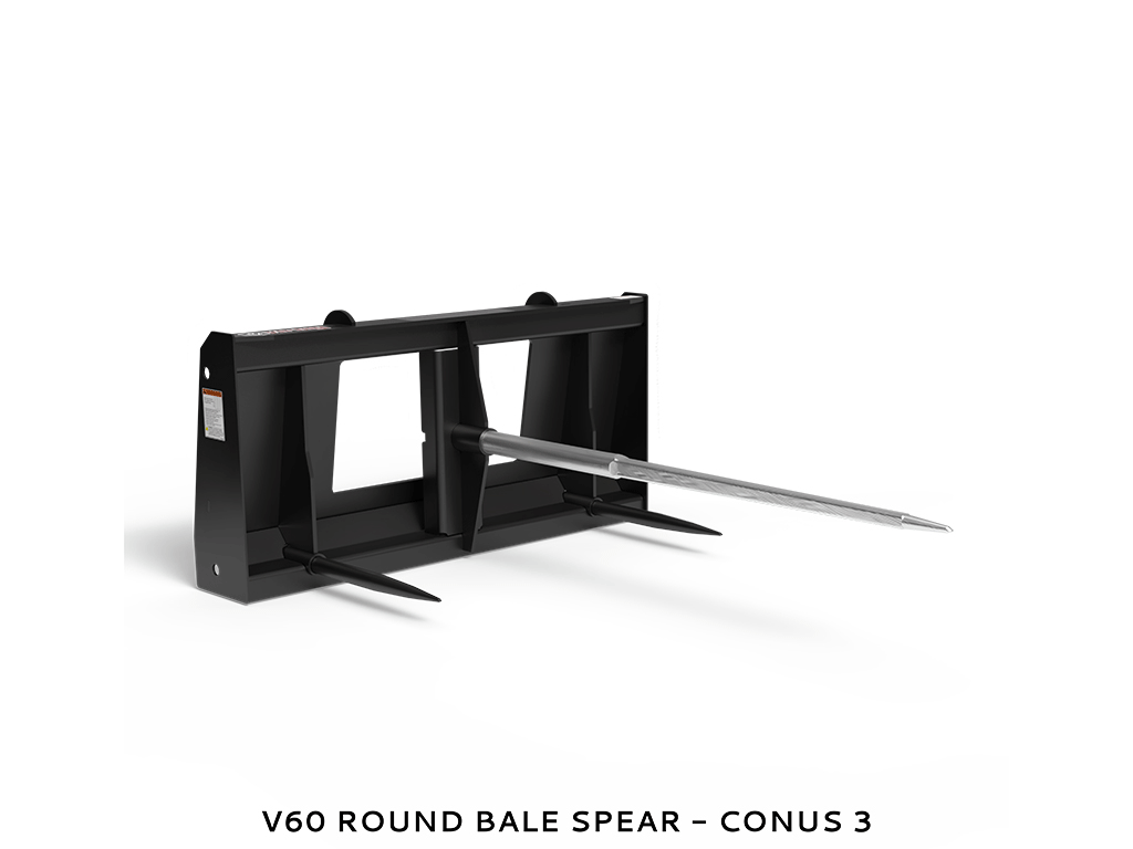 VIRNIG Bale Spears for skid steer loaders
