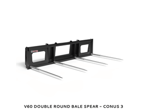 VIRNIG Bale Spears for skid steer loaders