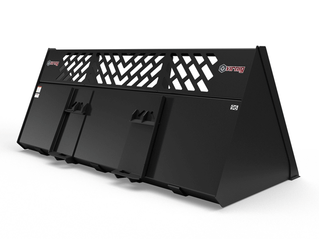 Virnig V60 Snow and Light Material Bucket for skid steer loader