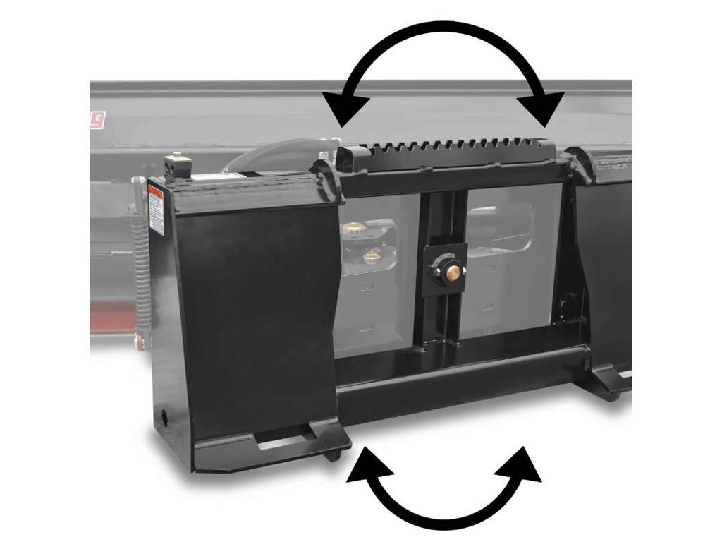 Virnig V60 Trip Edge Angle Snow Blade for machines with skid steer loader mounting